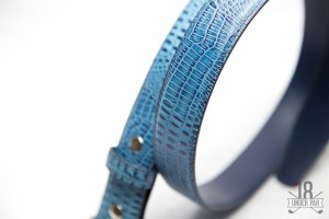 Ace of Clubs Golf Co. - blue crocodile leather belt